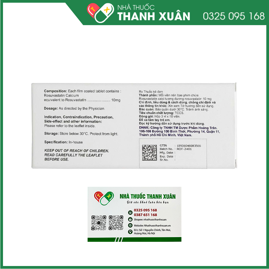 Rosubolic-10 thuốc điều trị mỡ máu